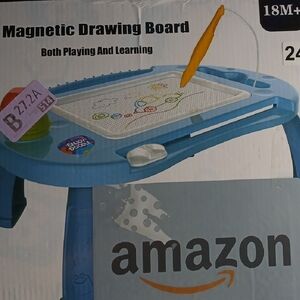 Amazon Blue Magnetic Drawing Board with Yellow Stylus